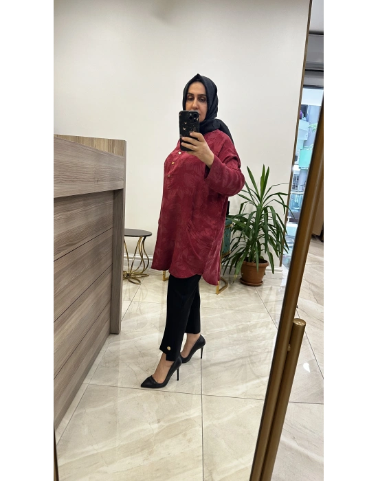 Yusuf Özdemir 25Y1453 Paçası Düğmeli Pantolon Siyah