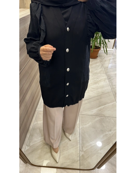 Yusuf Özdemir 25Y1497 Beli Yazılı Pantolon BeJ