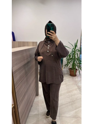 Magazin 7416 Tencel Takım kahverengi