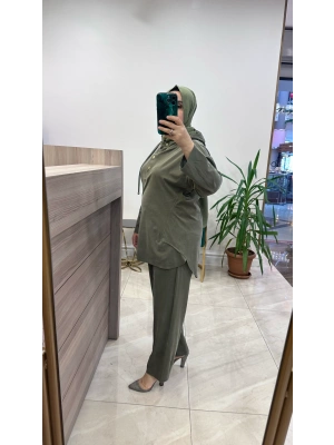 Magazin 7416 Tencel Takım Haki