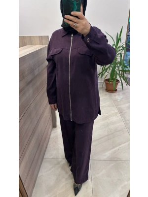 Magazin 7424 Tencel Takım Mor