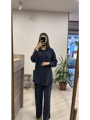 Ayd ipek Qupra takım İndigo