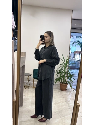 Ayd ipek Qupra takım siyah