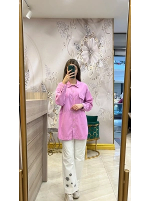 Ayd Tencel Gömlek Pembe