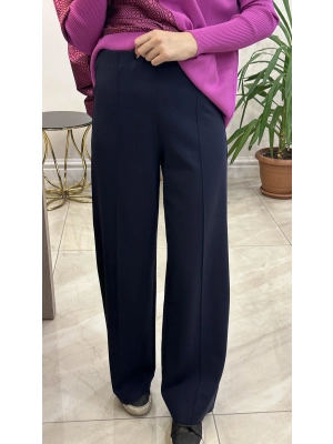 Ceremony 6318 Nervüllü Kemersiz Çelik Pantolon lacivert