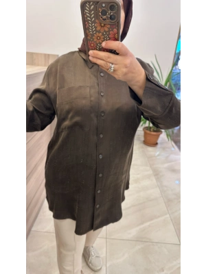 Hilay Qupra gömlek Kahverengi