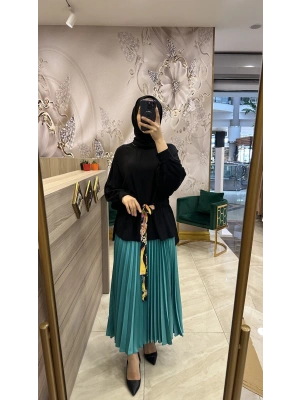 Hukka Saten Pliseli Etek