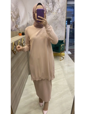 İnvee Merserize Etek somon