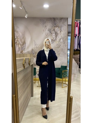 İnvee Merserize Hırka Lacivert