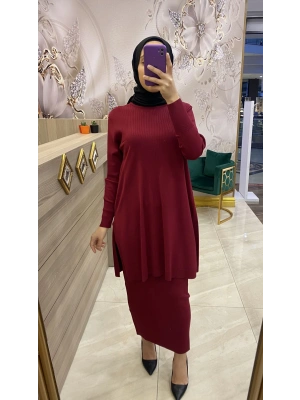 İnvee Merserize Tunik Bordo