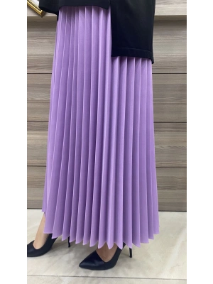 İnvee Pliseli Etek Lila