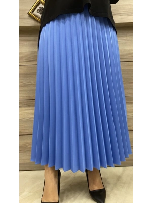 İnvee Pliseli Etek Mavi