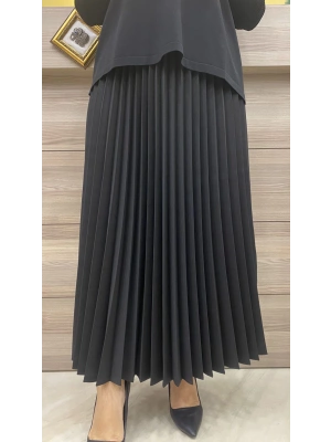 Niqozza Pliseli Etek Siyah