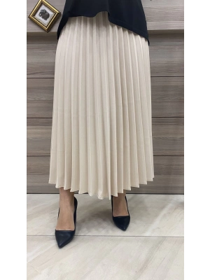 Niqozza Pliseli Etek Taş