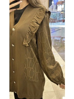 NS-25Y6051 Hırka Sütlü Kahve