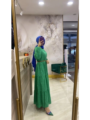 Nurcan Çetin Elbise Yeşil