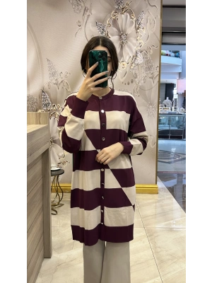 Nuss 25KY711 Hırka Bordo