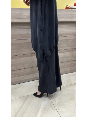 QEFFA 007 ipek Liosel Pantolon Siyah
