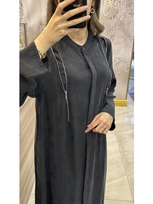 QEFFA 070 İpek liosel Ferace Siyah