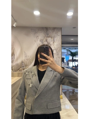 Venöve 25FWCEK0014 Gri Boyce Ceket