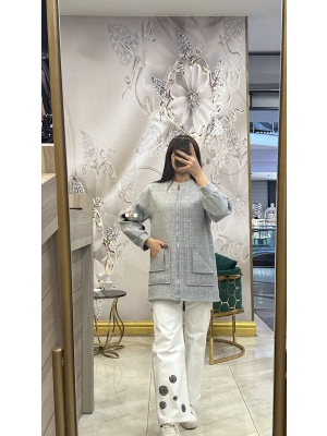 Venöve 25FWCEK0039 Gümüş Modica Ceket