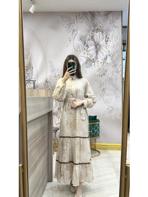 Venöve 25SSELB0002 Bej Elbise