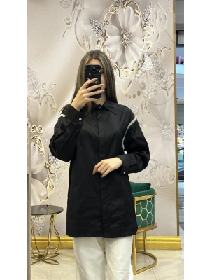 Venöve 25SSGOM0008 Siyah Sarah Gömlek