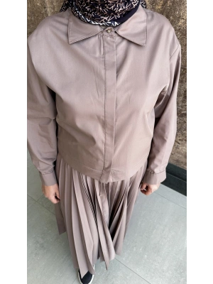 Venöve 25SSGOM0014 Brandi Gömlek Kahverengi