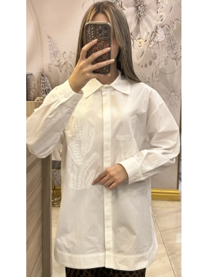 Venöve 25SSGOM0017 Beyaz Shea Gömlek