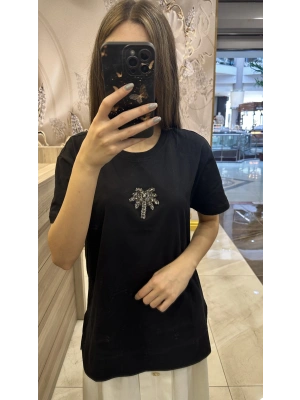 Venöve 25SSTSH0001 Siyah Lola Tişört