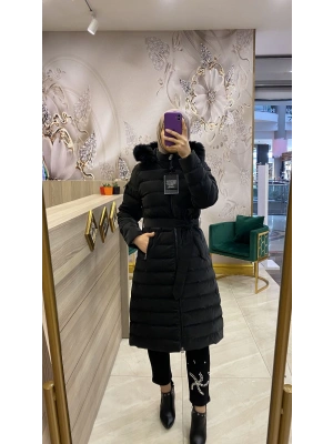 WOMANİA MONT İBİZA KADİFE EFEKTLİ SİYAH