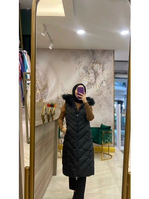 WOMANİA YELEK EQVATOR SİYAH