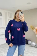 Baskılı Lacivert Sweatshirt