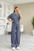 Bisiklet Yaka Oysho Kumaş Pike Takım Gri