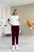 Modal Garnili Takım Bordo