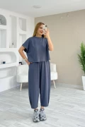 Modal Kumaş Şalvar Takım Antrasit
