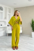 Müslin Kumaş Kimono Takım Yeşil