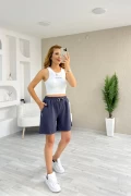 Orjinal Marka Oysho Modal Kumaş Şort Antrasit