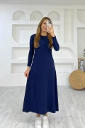 Ottoman Maxi Lacivert Elbise