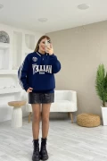 Valley Yazılı Lacivert Sweatshirt