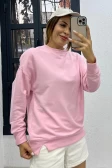 Basic Sweatshirt Toz Pembe