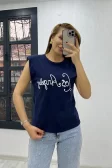 Omuzları Vatka Detaylı T-shirt