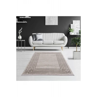 Breda Modern Salon ve Oturma Odası Halısı - Kahverengi