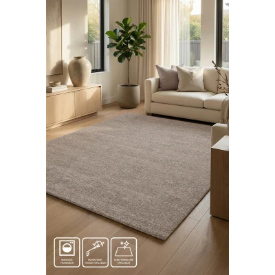 Craft Salon Oturma ve Çocuk Odası Yumuşak Dokulu Tuft Halı- Bej