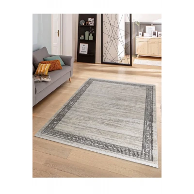 Pyramid Modern Salon ve Oturma Odası Halısı - Krem Gri