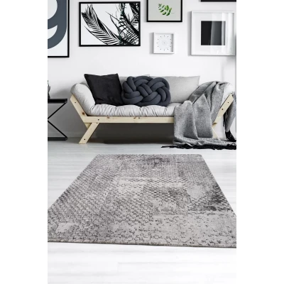 Safir Modern Salon ve Oturma Odası Halısı - Gri