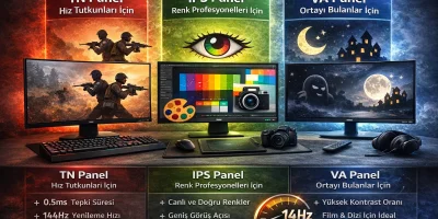 Monitör Seçim Rehberi: TN, IPS ve VA Panel Farkları Nedir?