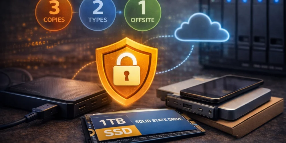 Dijital Anılarınız ve Verileriniz Güvende mi? Yedeklemenin Altın Kuralı: 3-2-1