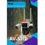 Avenir AV-S312 Wi-Fi Akıllı Ip ve Kablolu Çift Başlıklı 3 Lens 3 Kameralı 3Mp Güvenlik kamerası