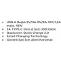 Sprange Tel Aks.Şarj Adaptör Usb-A T-30 (5V/3A-9V/2A-12V/1,5A Maks.18W)
